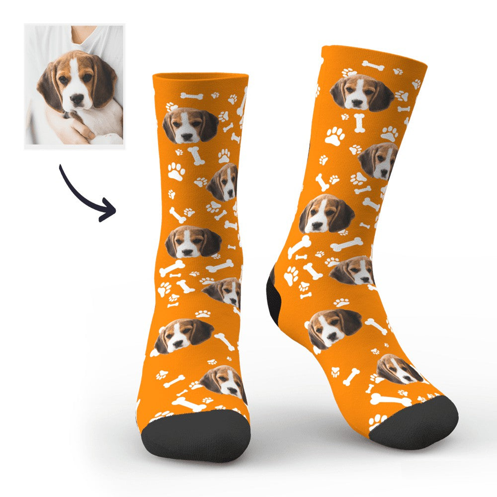 custom printed face dog avatar socks with photo