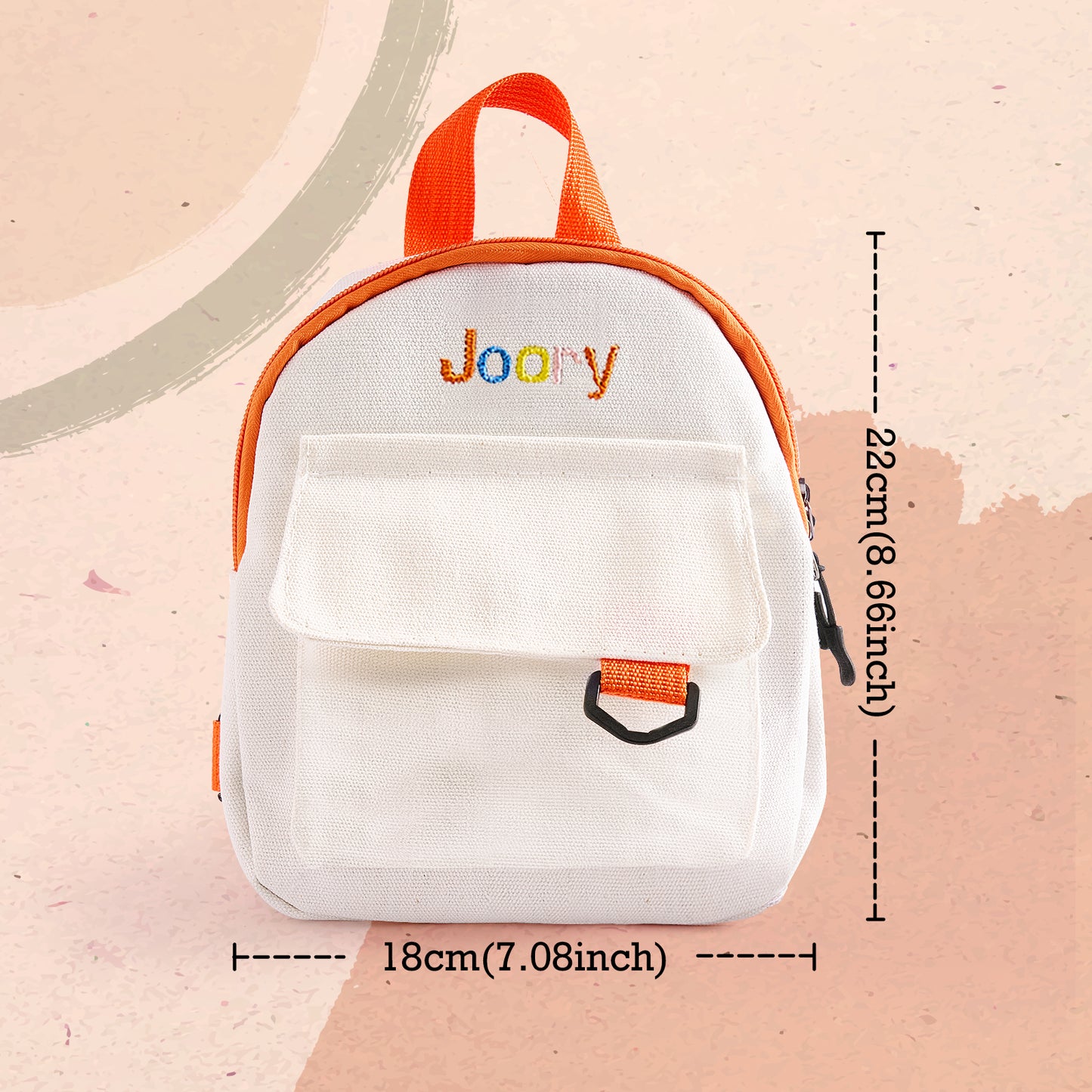 Personalized mini backpack with embroidered name, perfect school bag gift.