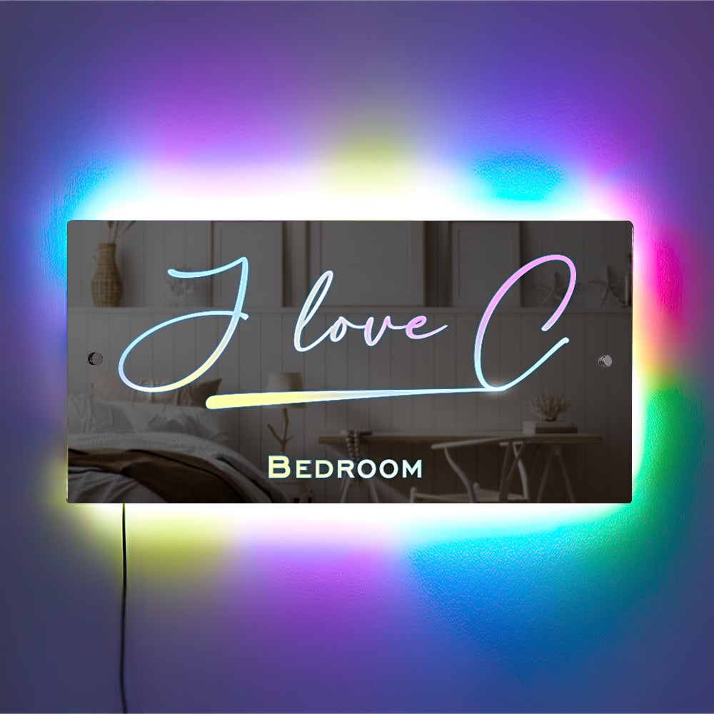 personalized name light up mirror sale