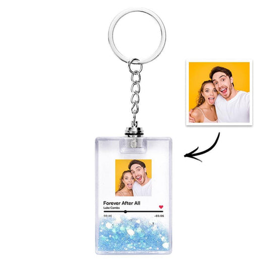 Custom photo Spotify code keychain