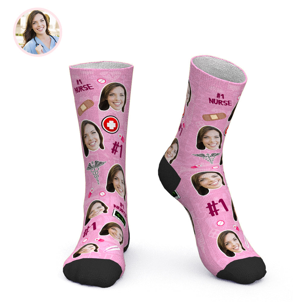 custom face socks personalized novelty nurse socks