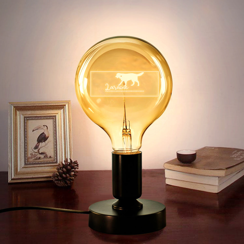 edison lamp retro pet memorial vintage light bulbs personalized gift