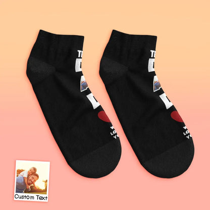 custom low cut ankle face socks dad we love you gift