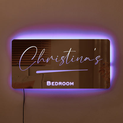 personalized name light up mirror sale