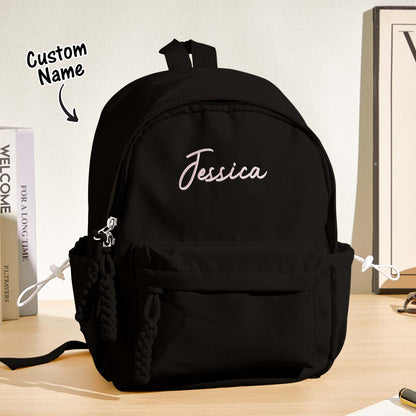 Personalized kids backpack with embroidered name, perfect back-to-school gift.