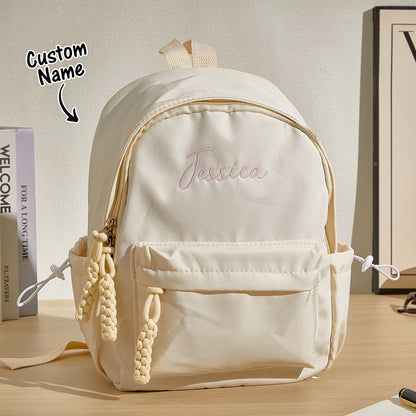 Personalized kids backpack with embroidered name, perfect back-to-school gift.