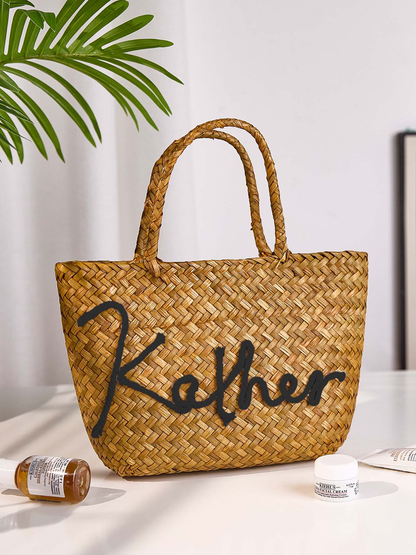 Handmade bohemian bucket bag personalized with a name, ideal travel gift.