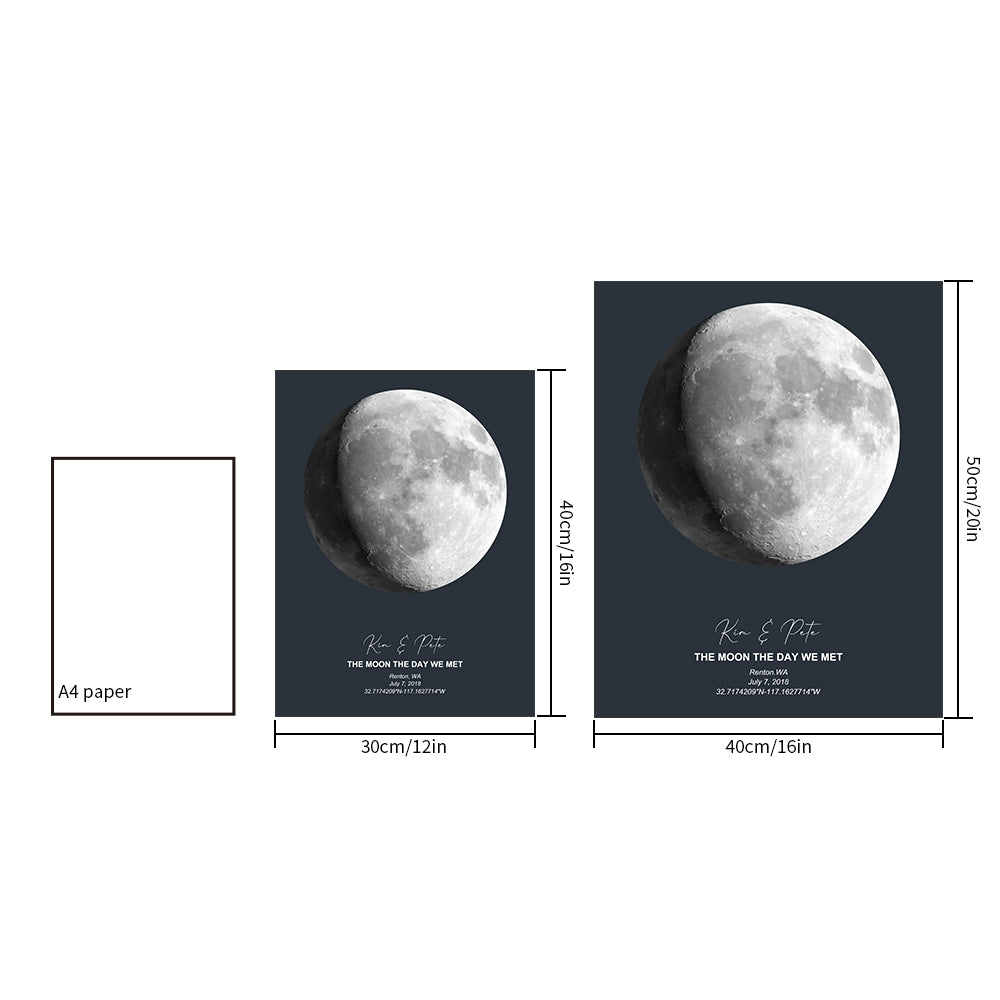 custom moon phase poster