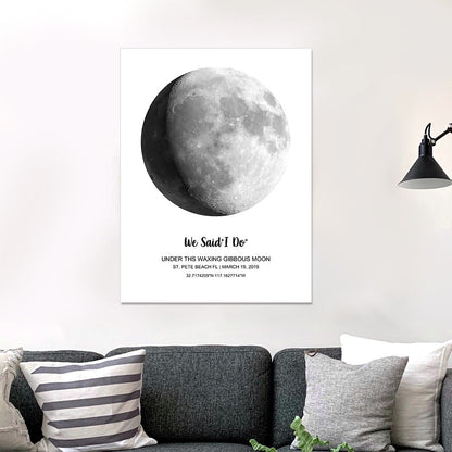 custom moon phase poster