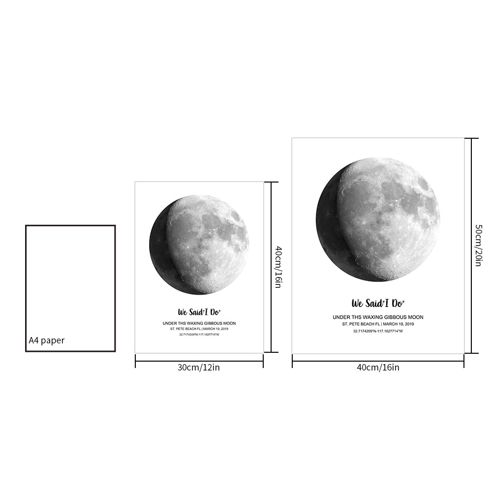 custom moon phase poster