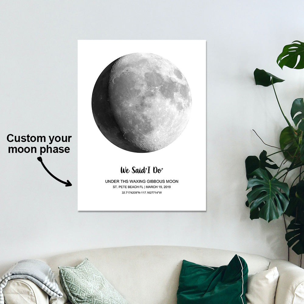 custom moon phase poster