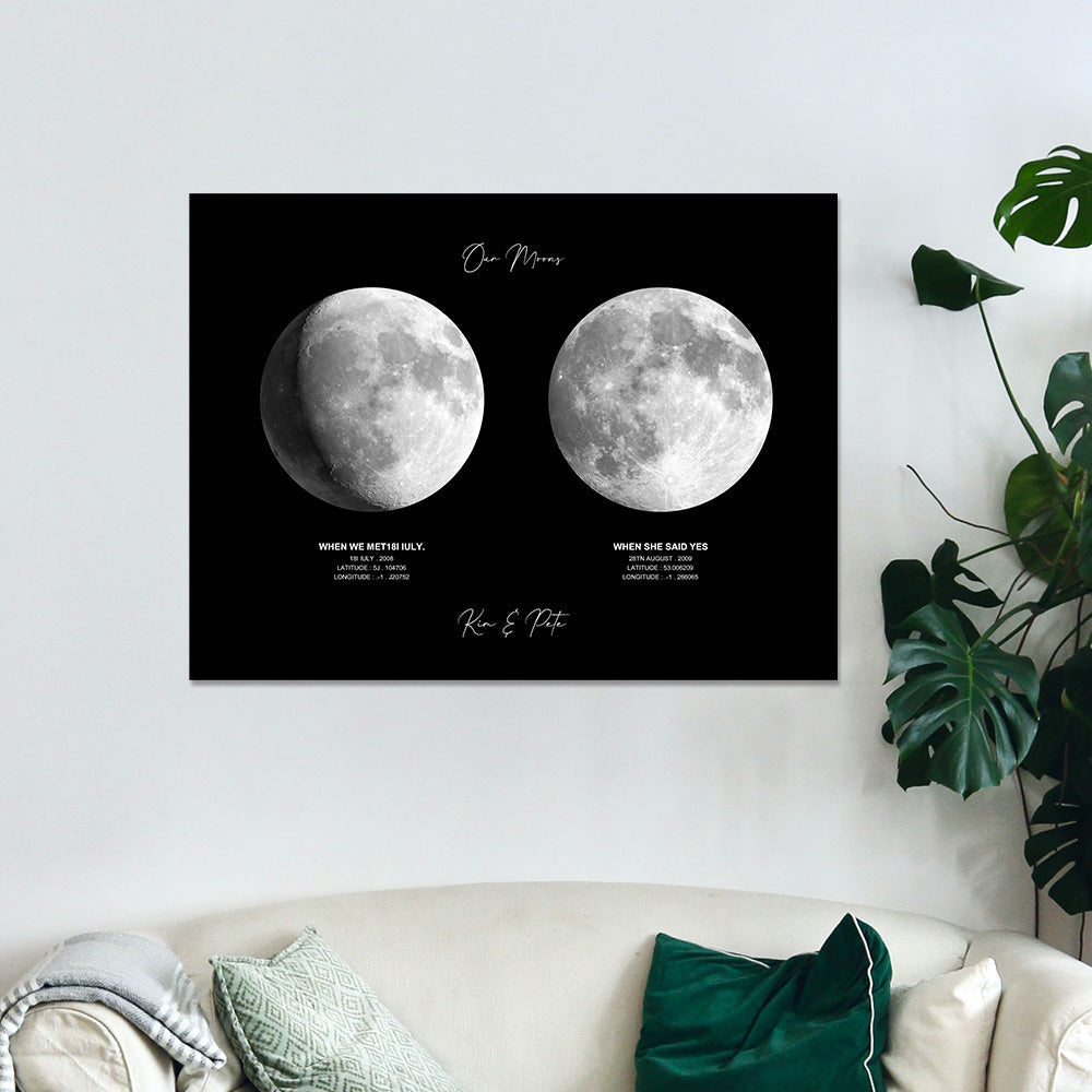 custom moon phase poster