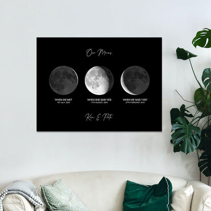 custom moon phase poster