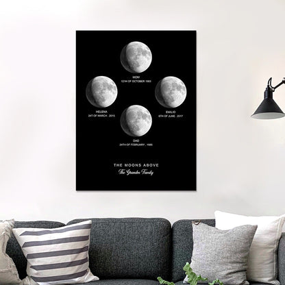 custom moon phase poster