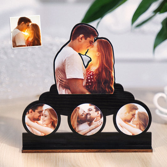 Custom photo wooden frame romantic decor plaque gift for couples