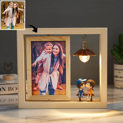 Custom double sided rotating photo frame