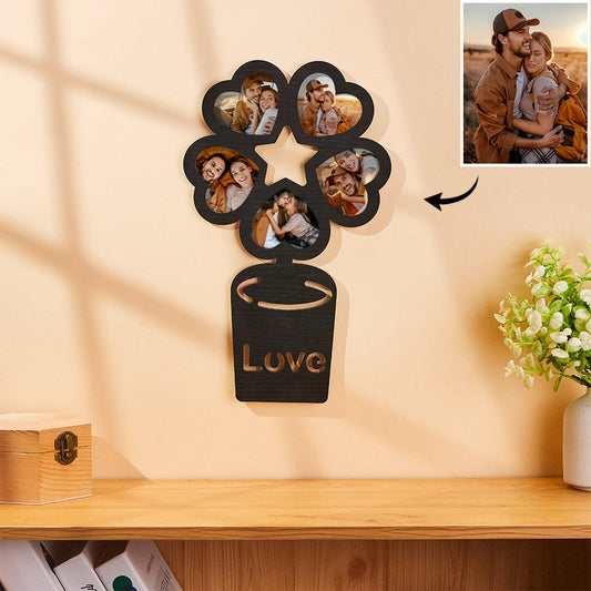 Custom heart photo wall decor personalized acrylic photo frame