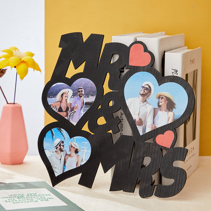 custom mr & mrs photo frame personalized wall decoration