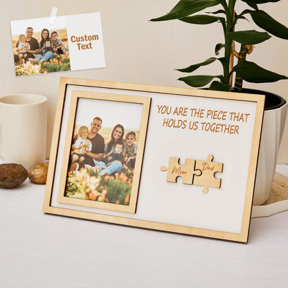 custom mother's day puzzle photo frame engraved gift