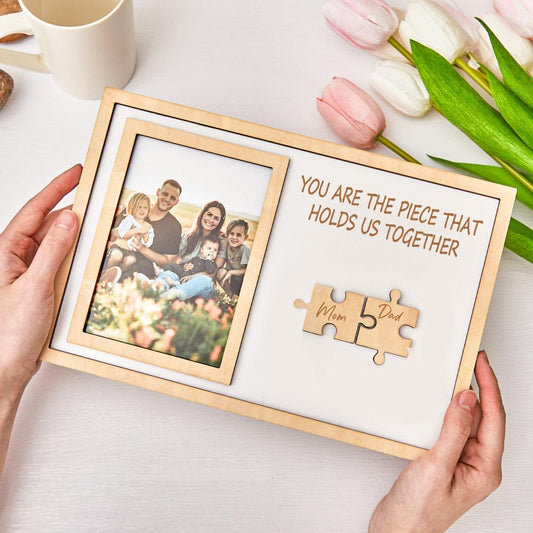 custom mother's day puzzle photo frame engraved gift