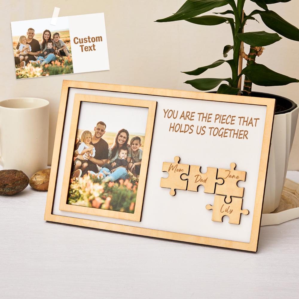 custom mother's day puzzle photo frame engraved gift