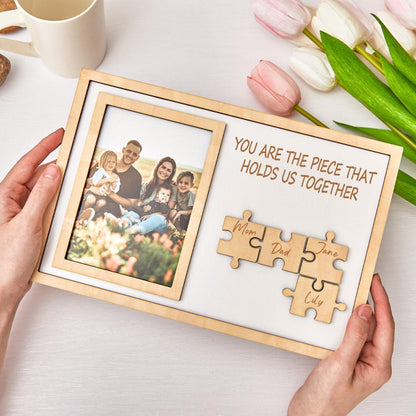 custom mother's day puzzle photo frame engraved gift