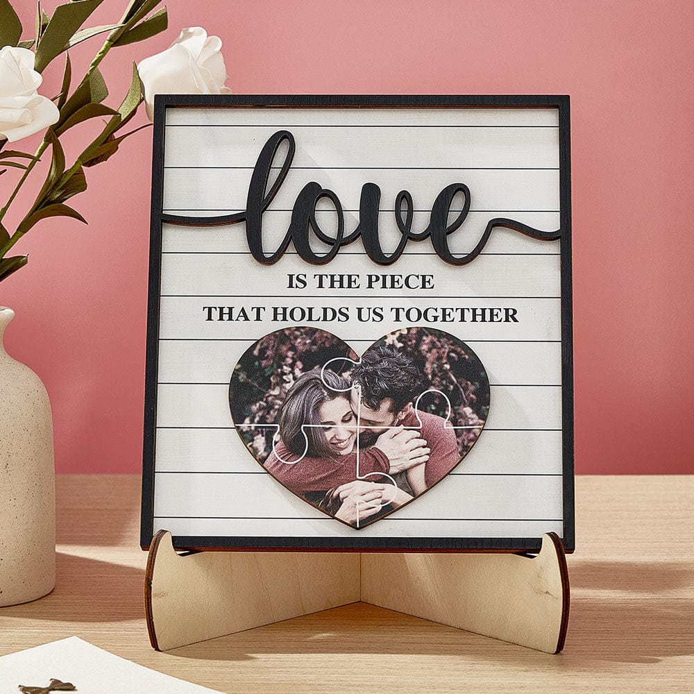 personalized wooden photo plaque love gift for lover