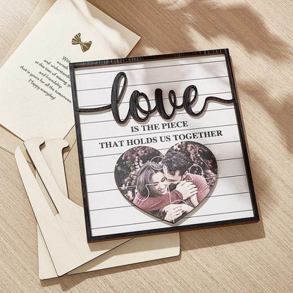 personalized wooden photo plaque love gift for lover