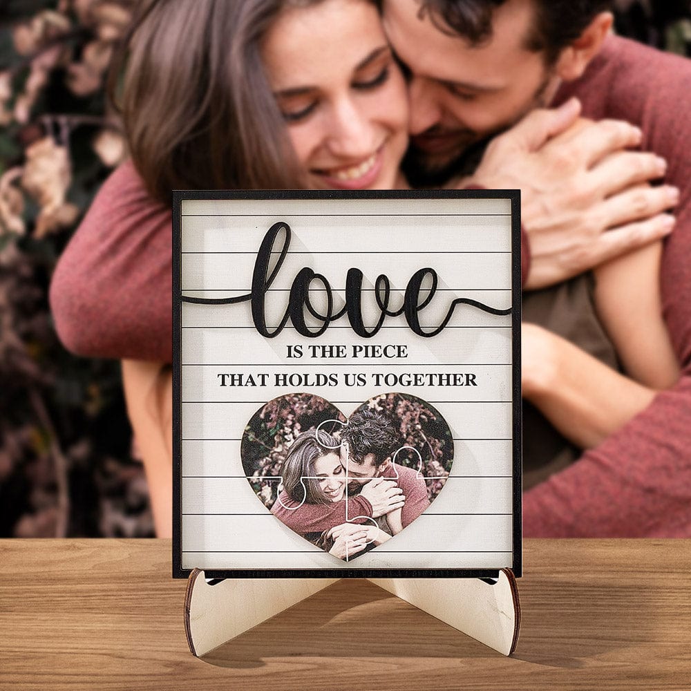 personalized wooden photo plaque love gift for lover