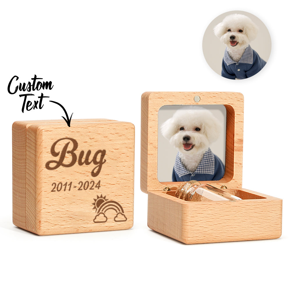 personalized pet fur wooden keepsake box memorial gift