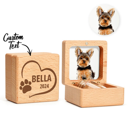 personalized pet fur wooden keepsake box memorial gift