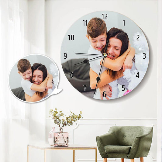 personalized round wall clock custom timepiece