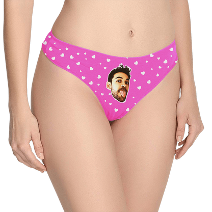 custom face thong pantie underwear sweet heart women