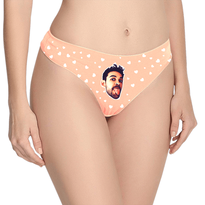 custom face thong pantie underwear sweet heart women