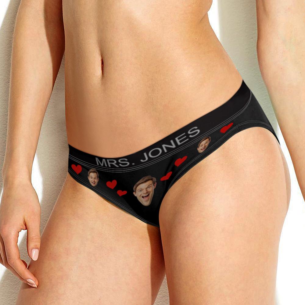 custom face underwear shorts text gift lovers