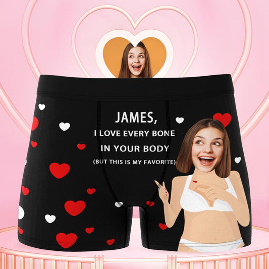 custom photo boxer funny face underwear gift for husband