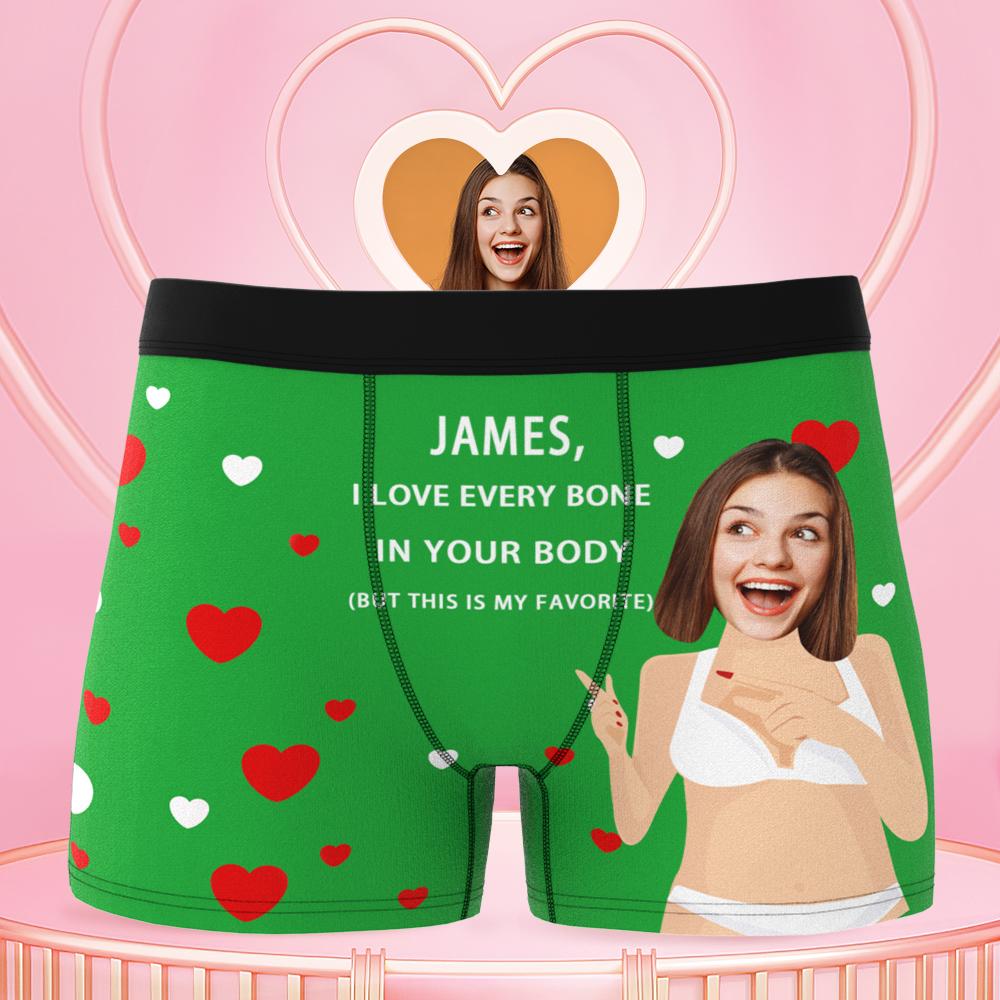 custom photo boxer funny face underwear gift for husband