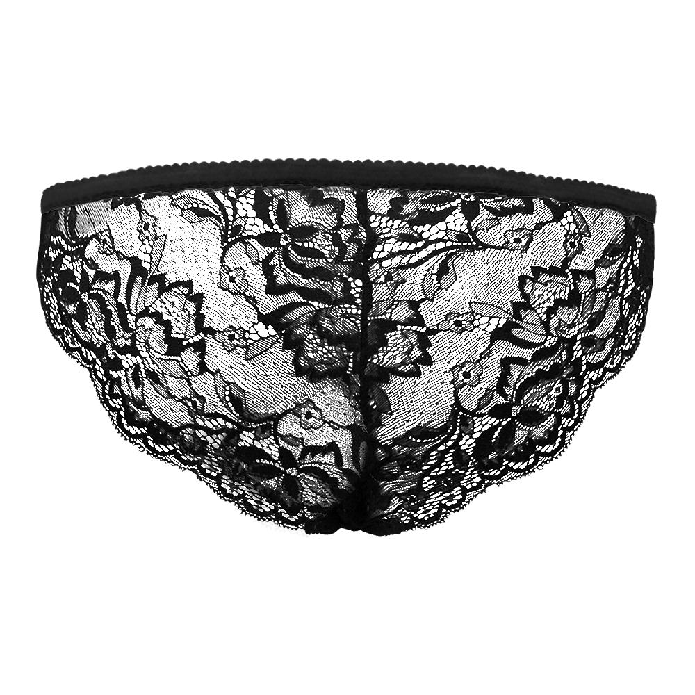 custom face zipper black lace panties sexy underwear