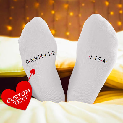 Custom engraved socks personalized gifts for friends.