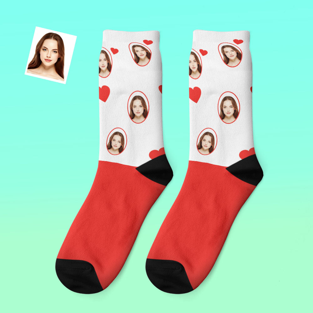 custom photo thick socks love warm gifts