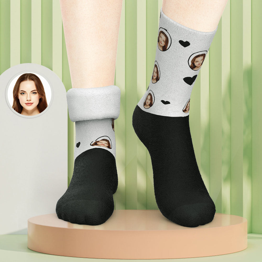 custom photo thick socks love warm gifts