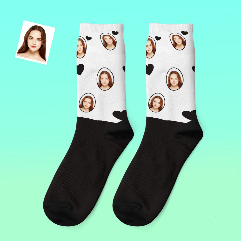 custom photo thick socks love warm gifts