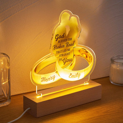 Custom couple names acrylic lamp night light