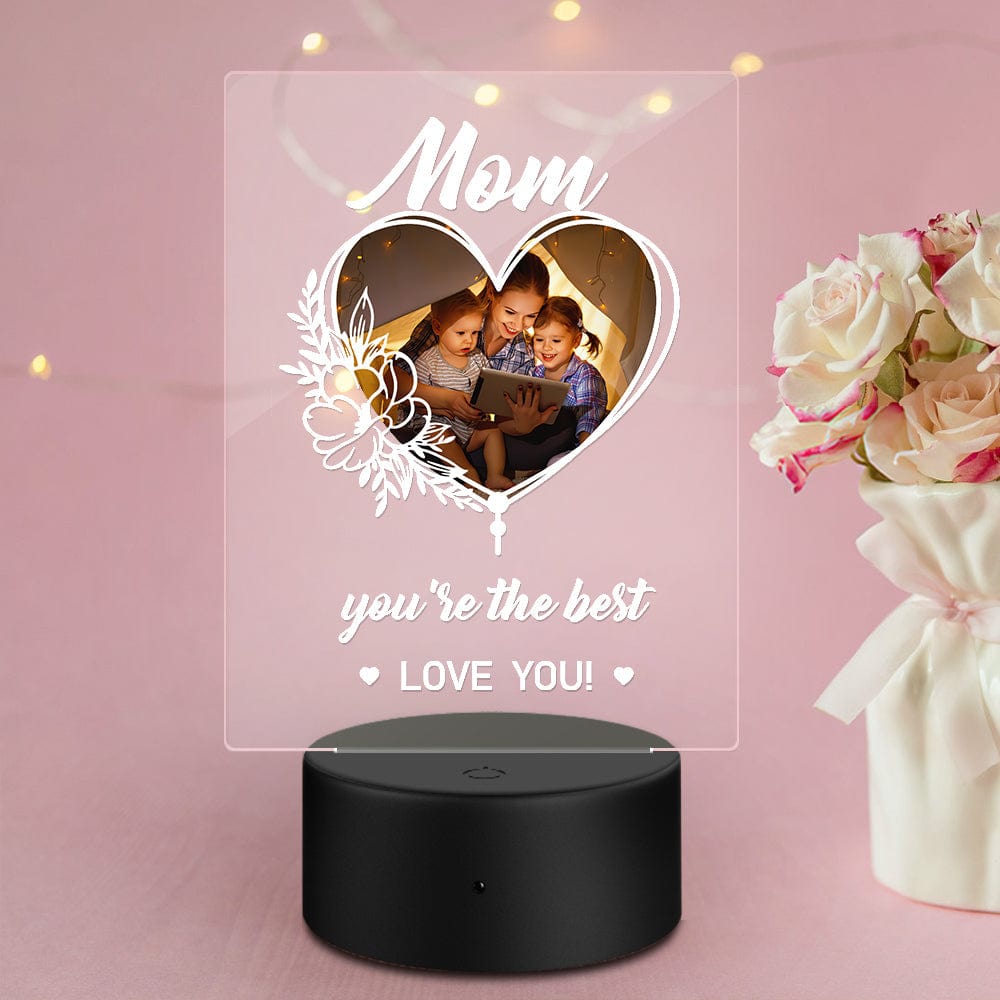 personalized photo night light desk lamp for mom