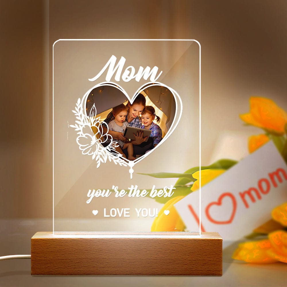 personalized photo night light desk lamp for mom