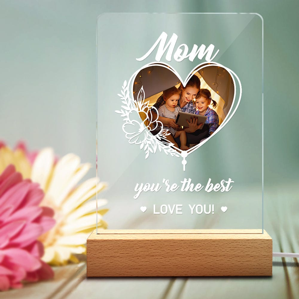 personalized photo night light desk lamp for mom