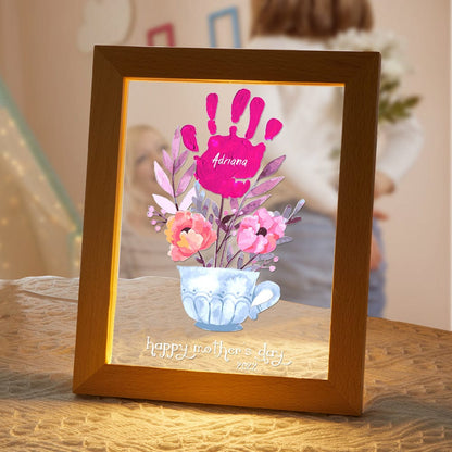 custom name date night light handprint lamp mother's day gift