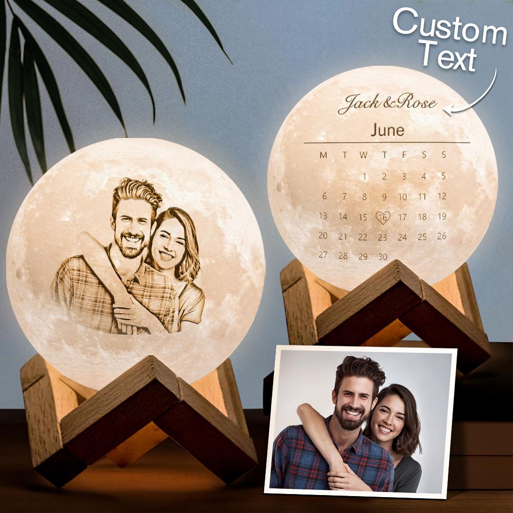 Custom 3D photo moon lamp engraving