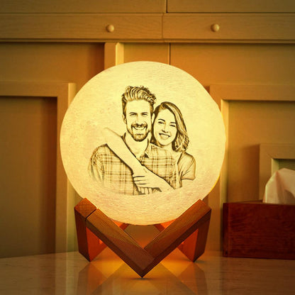 Custom 3D photo moon lamp engraving