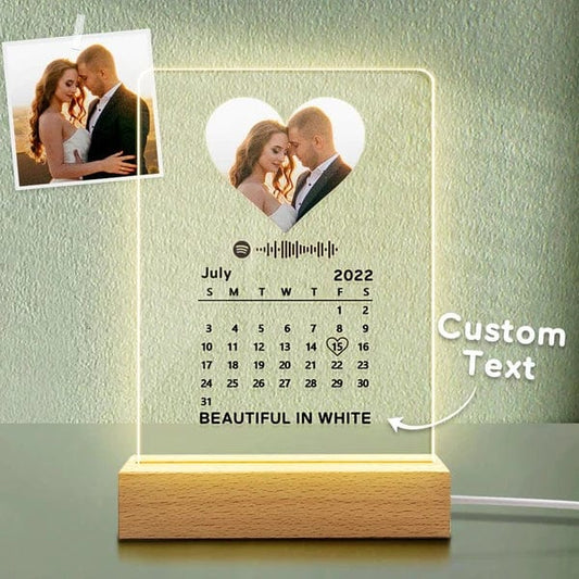 Spotify plaque night lamp with stand and calendar gift